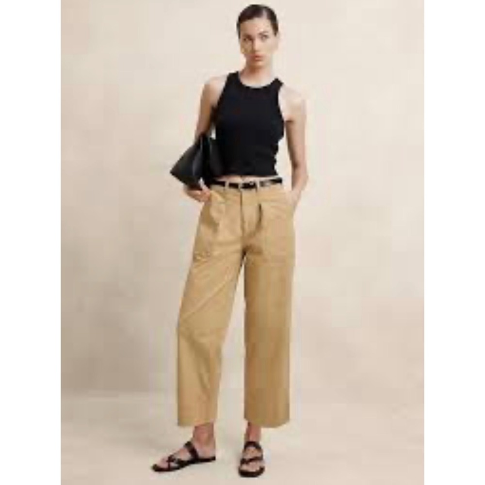 NWT Banana Republic Factory Authentic Chino Barrell Crop 18 Organic‎ Cotton